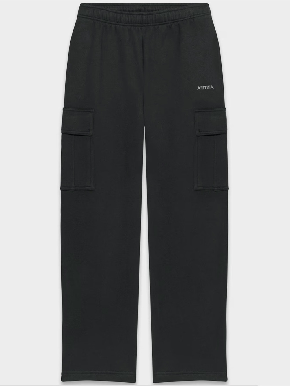 TNA Black Straight-Leg Cargo Sweatpants